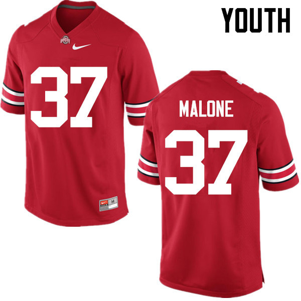 Ohio State Buckeyes Derrick Malone Youth #37 Red Game Stitched College Football Jersey